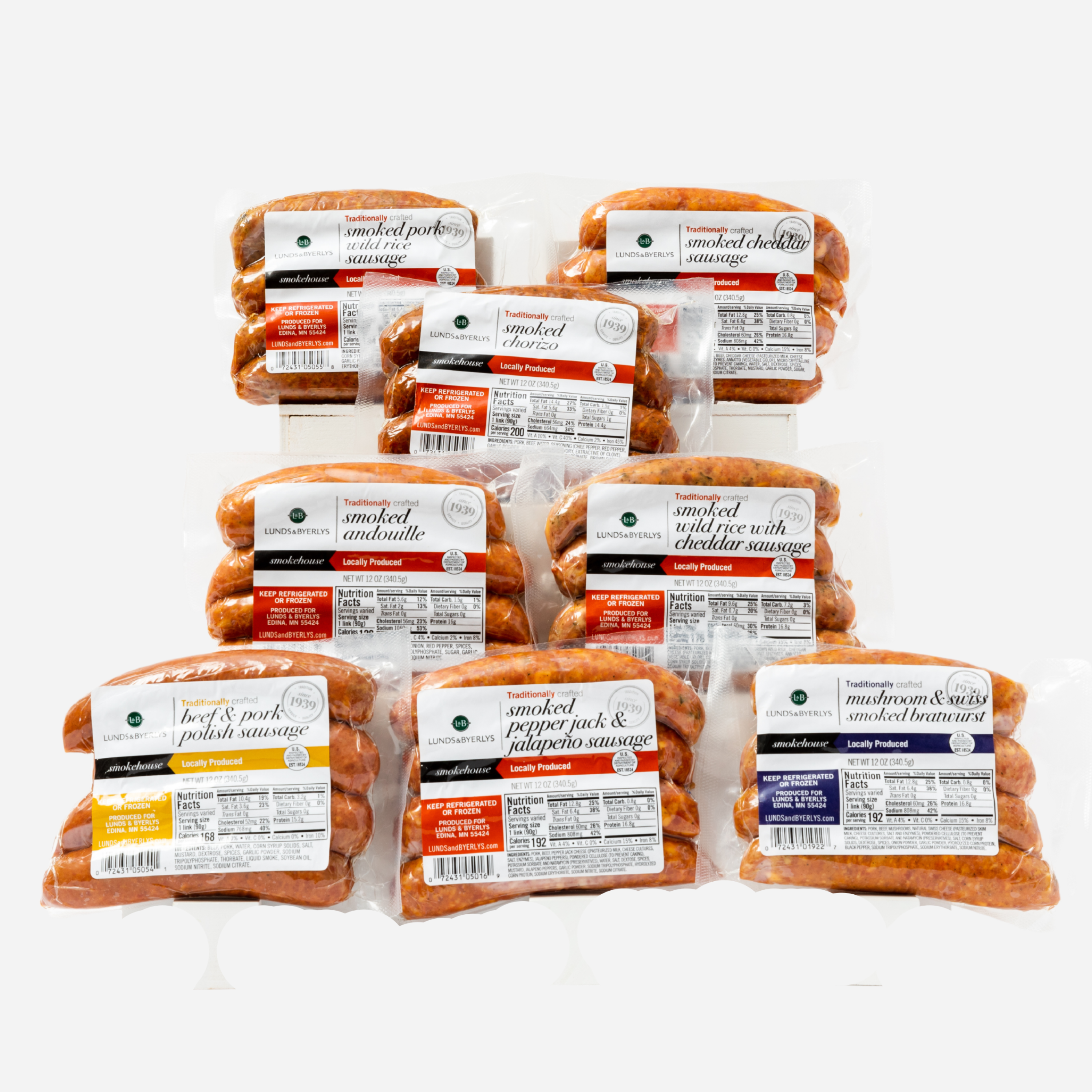 Pick 6 L&B Sausage and Brats SIX 12 oz packages