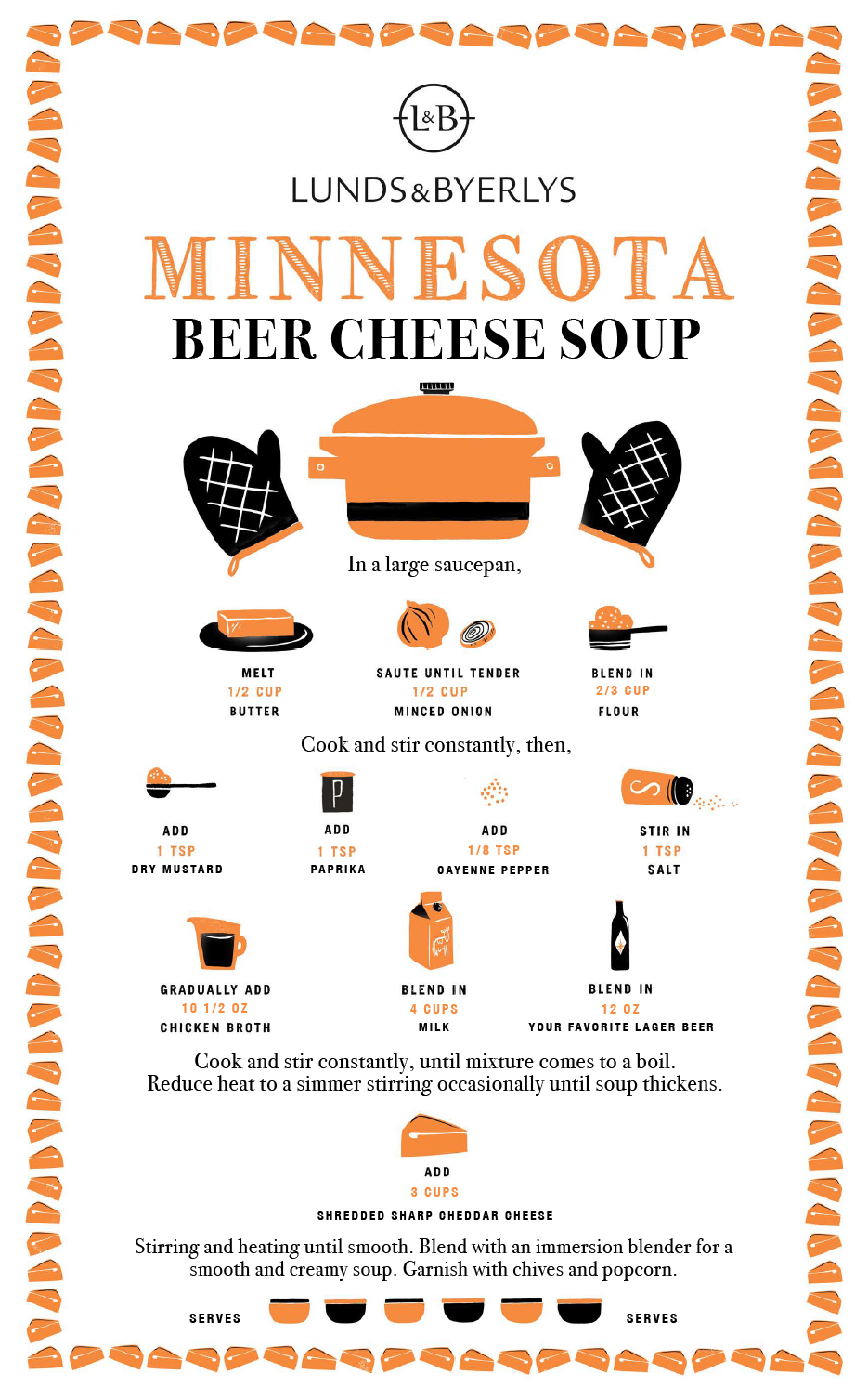 L&B Beer Cheese Soup Recipe Towel - Lunds & Byerlys Gifts